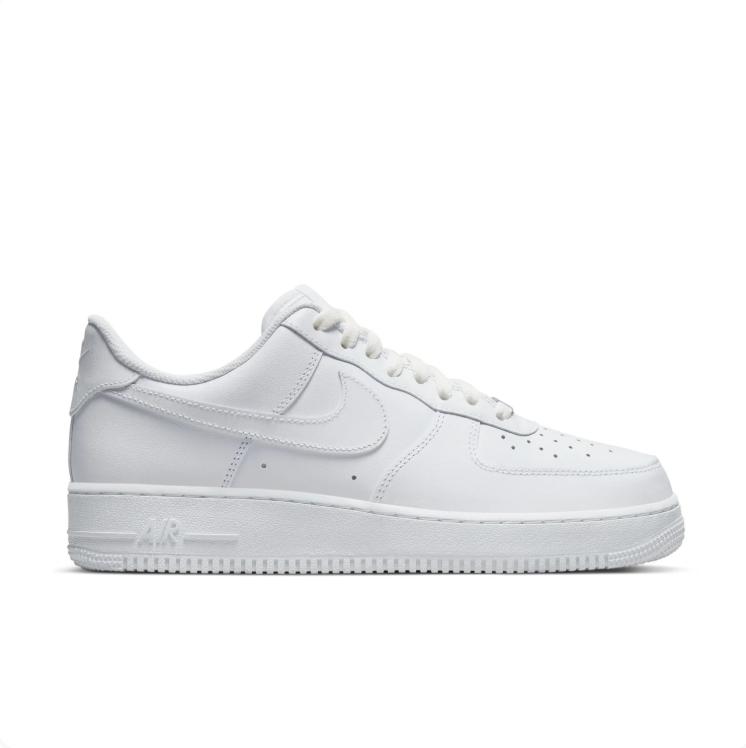 Nike Air All-White Low-Top Lace-Up Sneakers