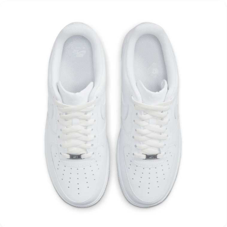 Nike Air All-White Low-Top Lace-Up Sneakers