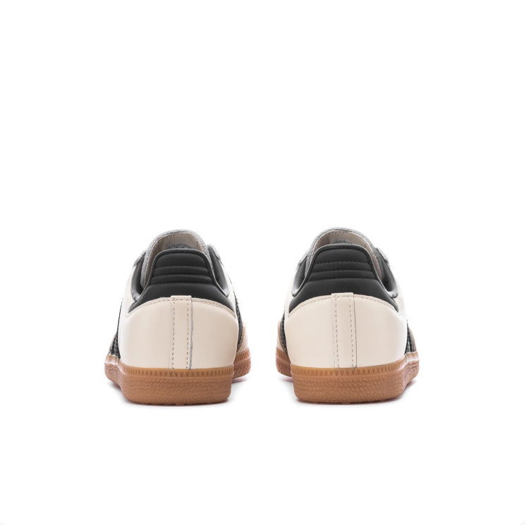 adidas Samba Cream & Black Low-Top Sneakers with Gum Sole