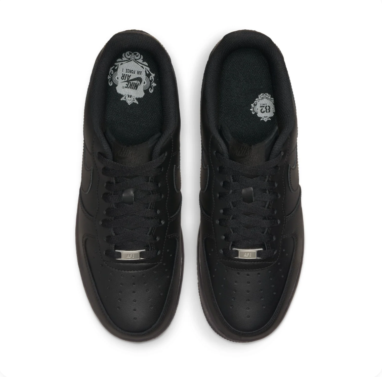 Nike Air All-Black Low-Top Lace-Up Sneakers