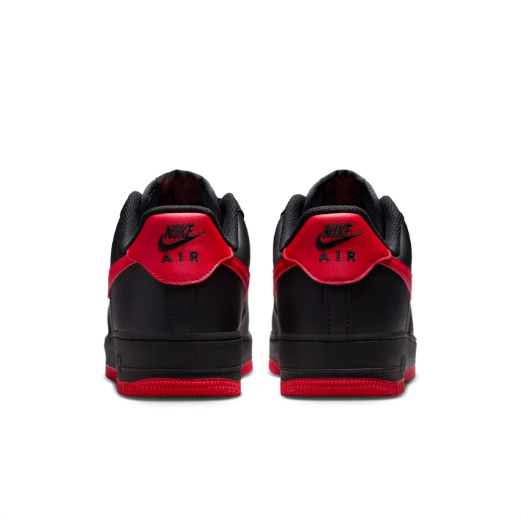 Nike Air Black & Red Low-Top Lace-Up Sneakers