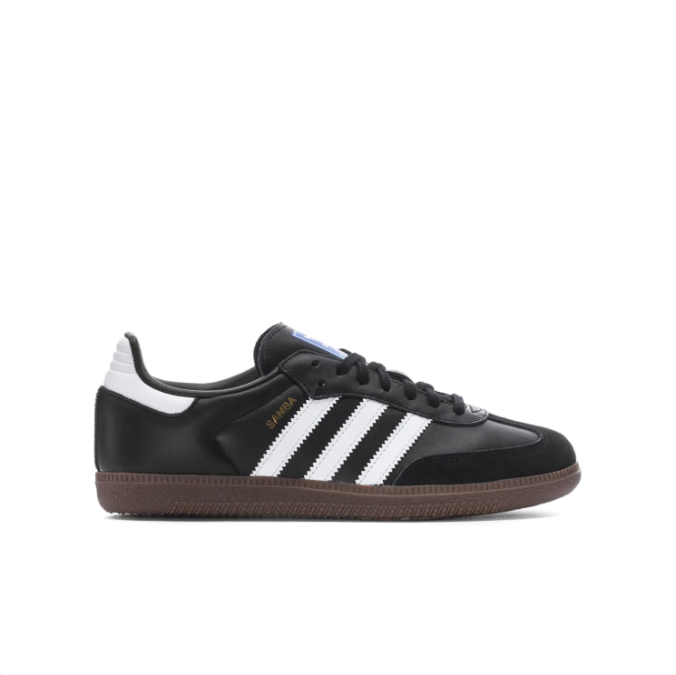 adidas Samba Black & White Low-Top Sneakers with Gum Sole