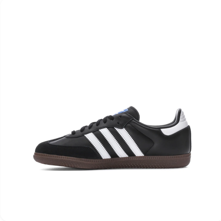 adidas Samba Black & White Low-Top Sneakers with Gum Sole