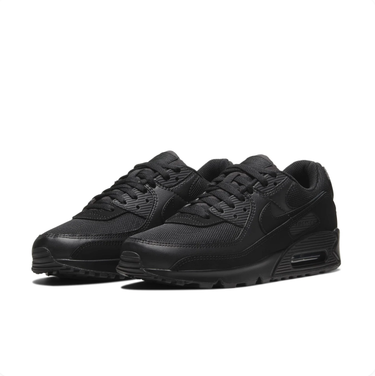 Nike Air All-Black Low-Top Sneakers with Visible Heel Air Unit