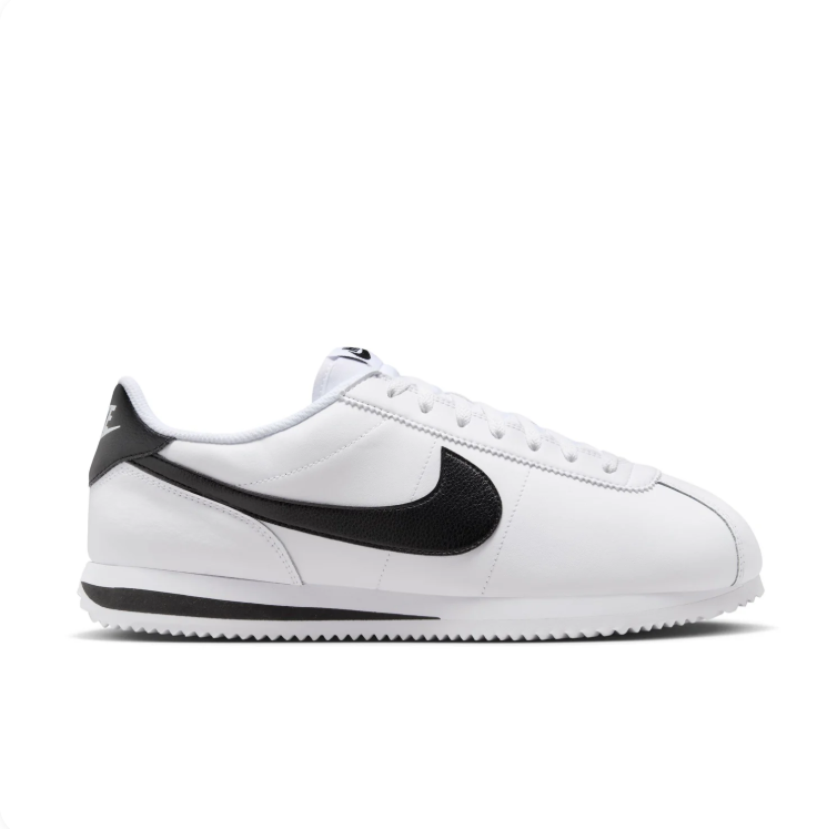 Nike White & Black Low-Top Lace-Up Sneakers