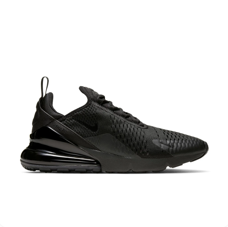 Nike All-Black Mesh Sneakers with Visible Air Heel