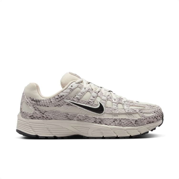 Nike P-6000 Cream & Grey Snakeskin-Print Sneakers