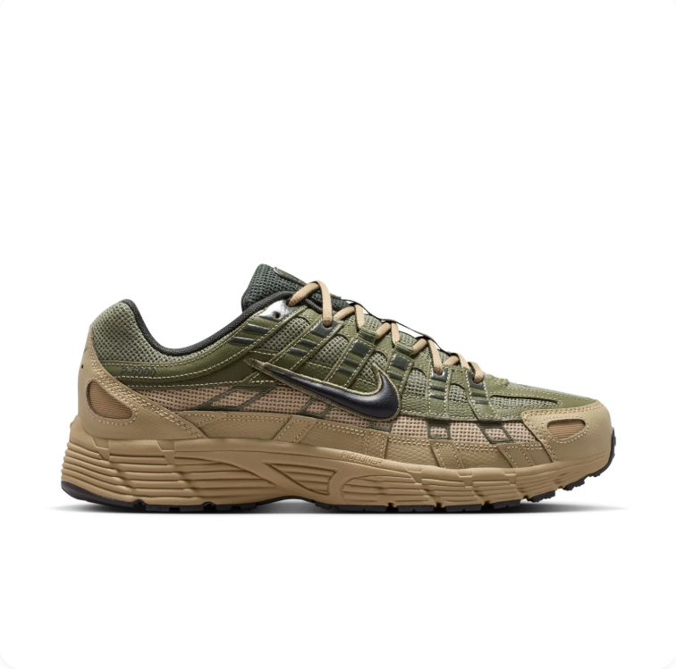 Nike Olive Green & Khaki Layered Mesh Sneakers