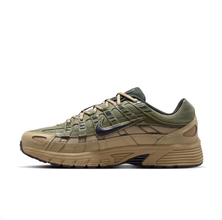 Nike Olive Green & Khaki Layered Mesh Sneakers