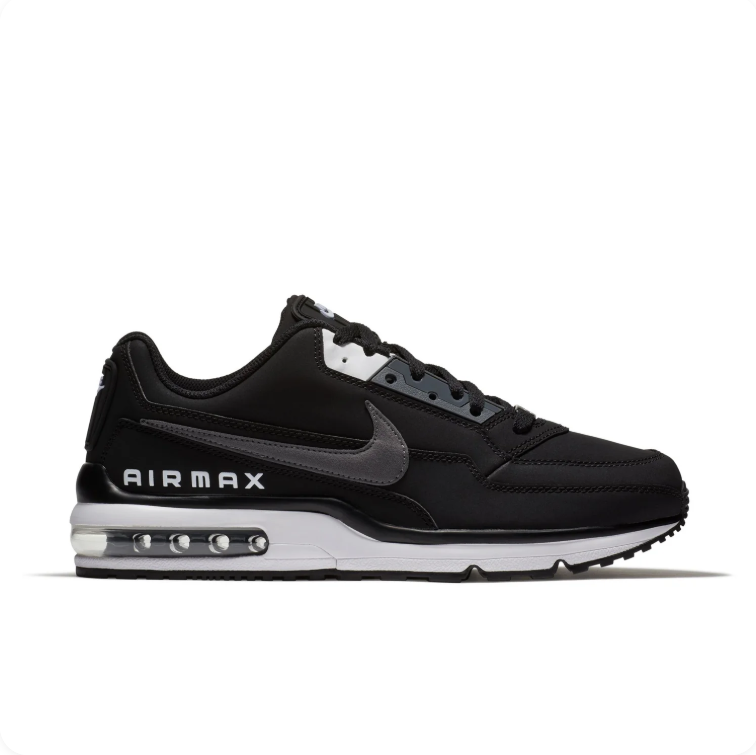 Nike Air Max Black & Grey Sneakers with White Midsole