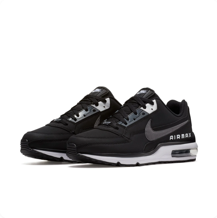 Nike Air Max Black & Grey Sneakers with White Midsole