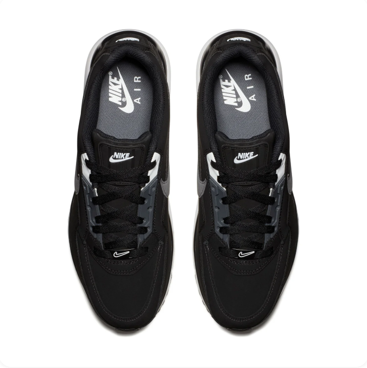 Nike Air Max Black & Grey Sneakers with White Midsole