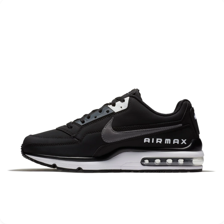 Nike Air Max Black & Grey Sneakers with White Midsole