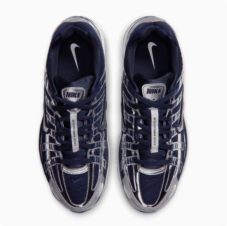 Nike P-6000 Navy & Metallic Silver Sneakers