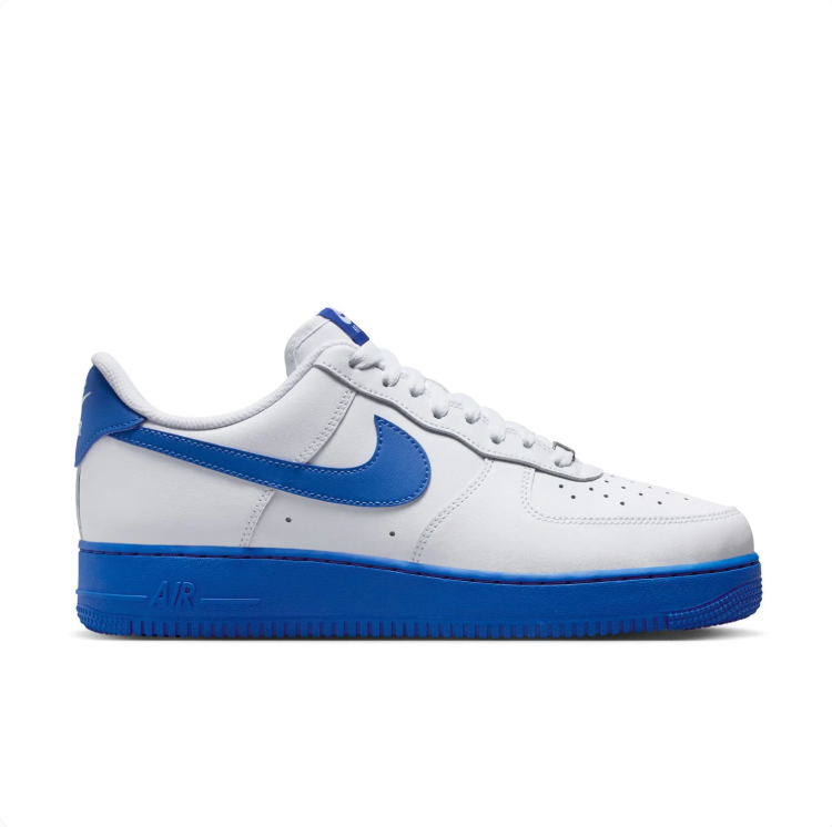 Nike Air Force 1 White & Blue Low-Top Sneakers