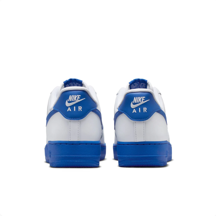 Nike Air Force 1 White & Blue Low-Top Sneakers
