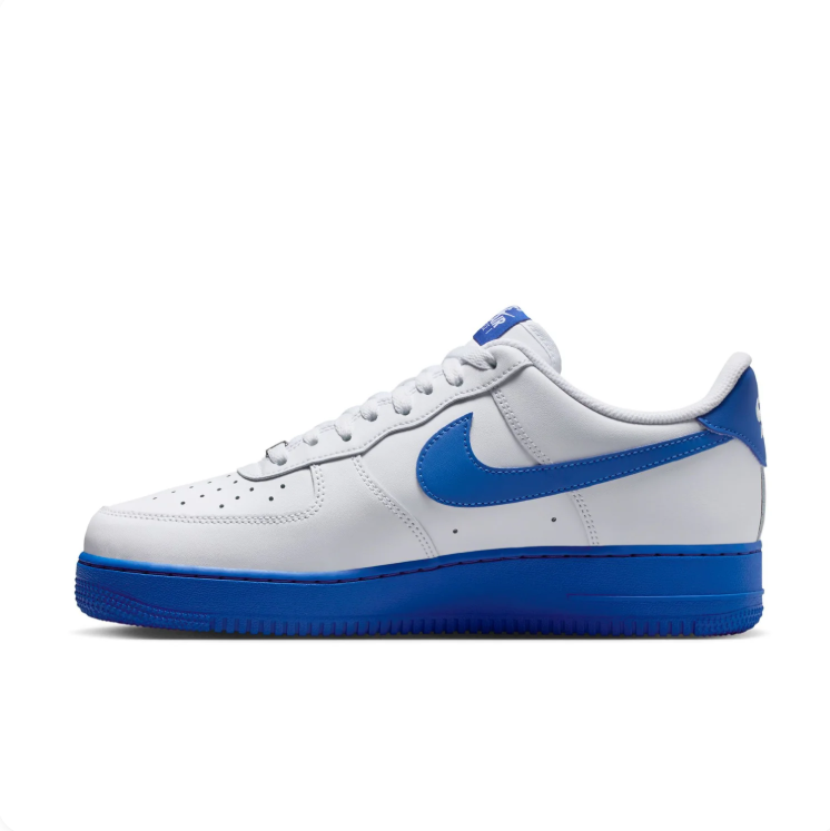 Nike Air Force 1 White & Blue Low-Top Sneakers