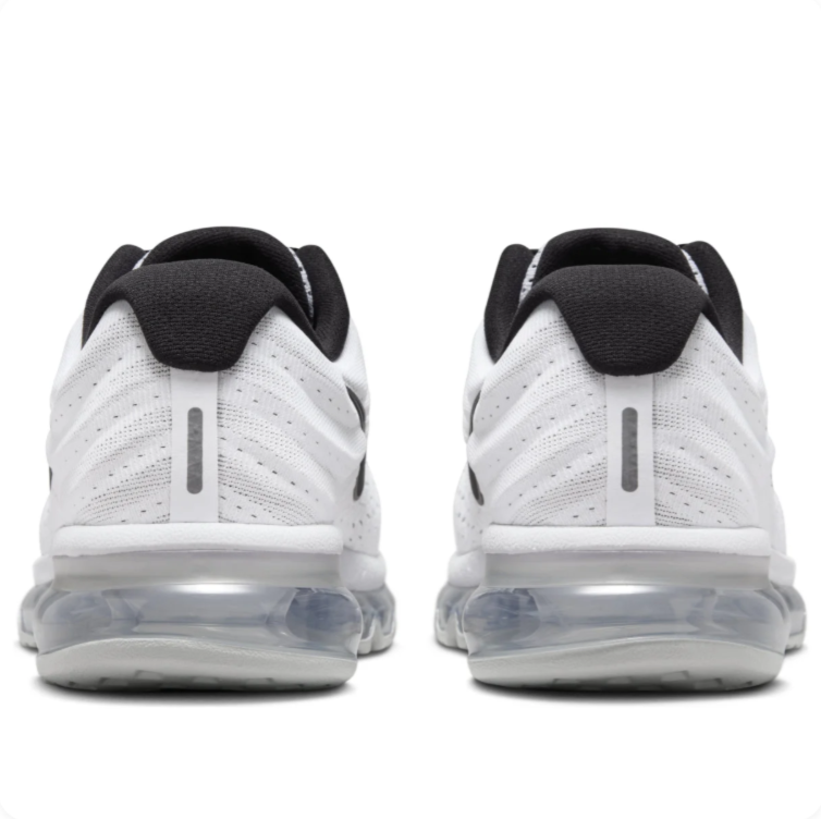 Nike Air Max White & Black Mesh Sneakers with Full-Length Visible Air