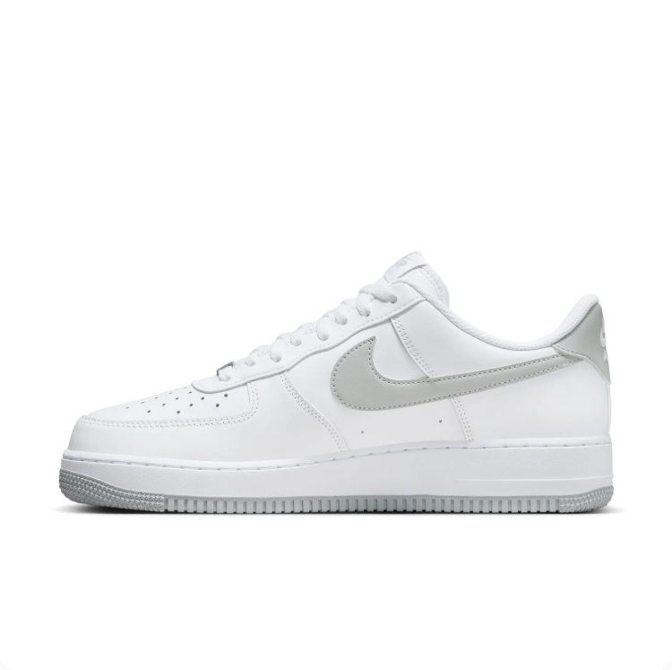 Nike Air Force 1 White & Light Grey Low-Top Sneakers