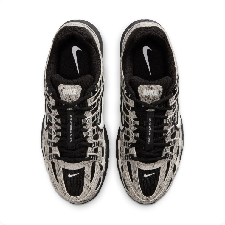 Nike P-6000 Black & Grey Snakeskin-Print Sneakers