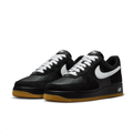 Nike Air Force 1 Black & White Low-Top Sneakers with Gum Outsole
