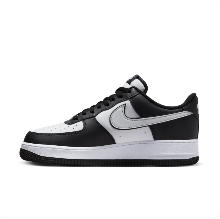 Nike Air Force 1 Black & White Colorblock Low-Top Sneakers