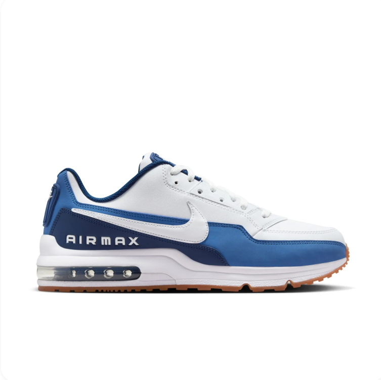 Nike Air Max White & Blue Sneakers with Gum Outsole