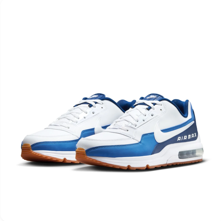 Nike Air Max White & Blue Sneakers with Gum Outsole