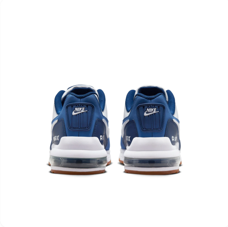Nike Air Max White & Blue Sneakers with Gum Outsole