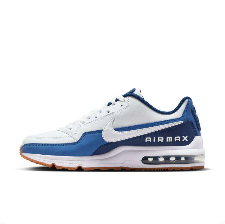Nike Air Max White & Blue Sneakers with Gum Outsole