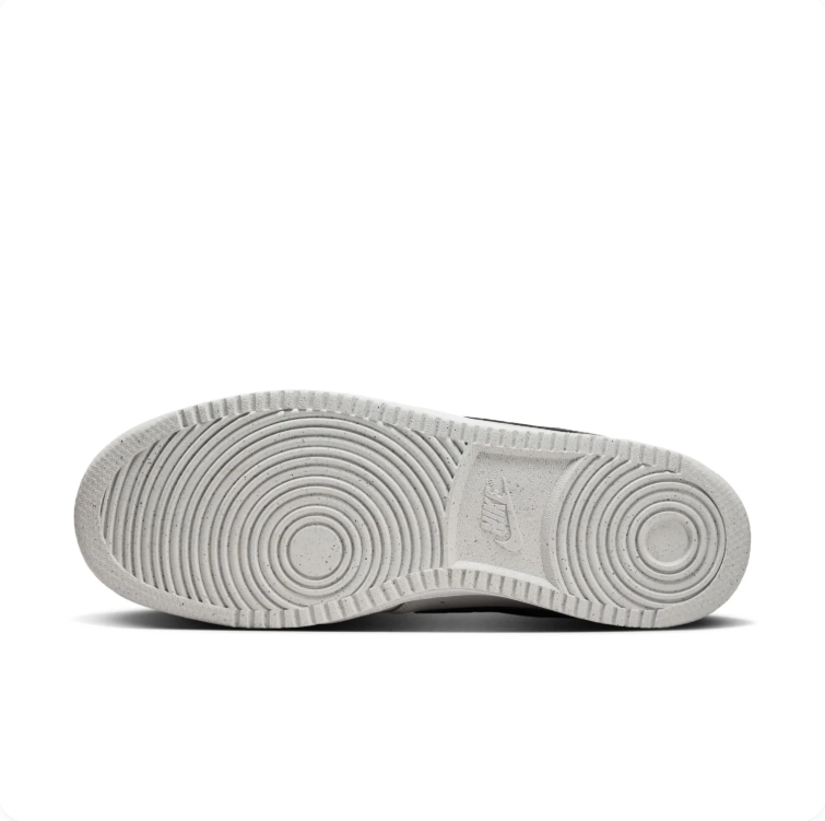 Nike Court Vision White & Light Grey Sneakers with Black Swoosh
