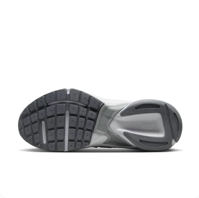 Nike White & Grey Chunky Sneakers with Silver Swoosh