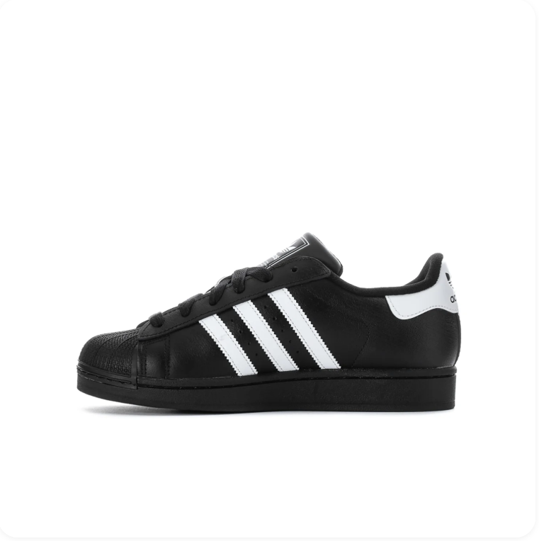 adidas Superstar Black & White Shell-Toe Sneakers