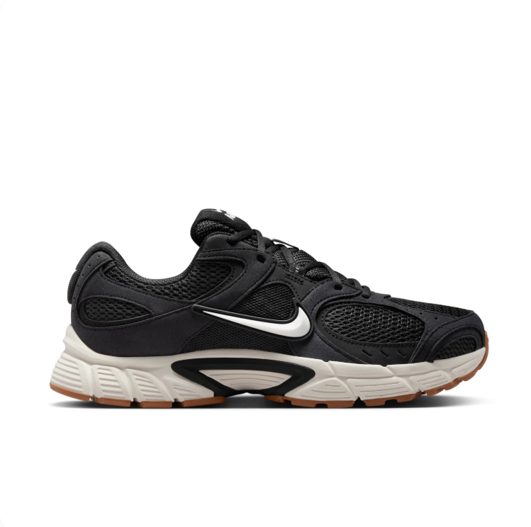 Nike Black Mesh Sneakers with White Swoosh & Gum Outsole