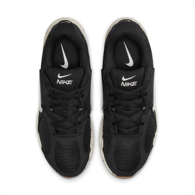 Nike Black Mesh Sneakers with White Swoosh & Gum Outsole