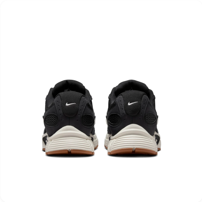 Nike Black Mesh Sneakers with White Swoosh & Gum Outsole