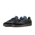 adidas Samba Black Sneakers with Gum Sole & Blue Tongue Label