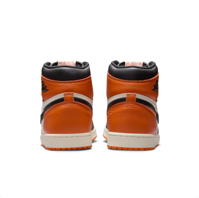 Air Jordan Orange, Black & Cream High-Top Sneakers