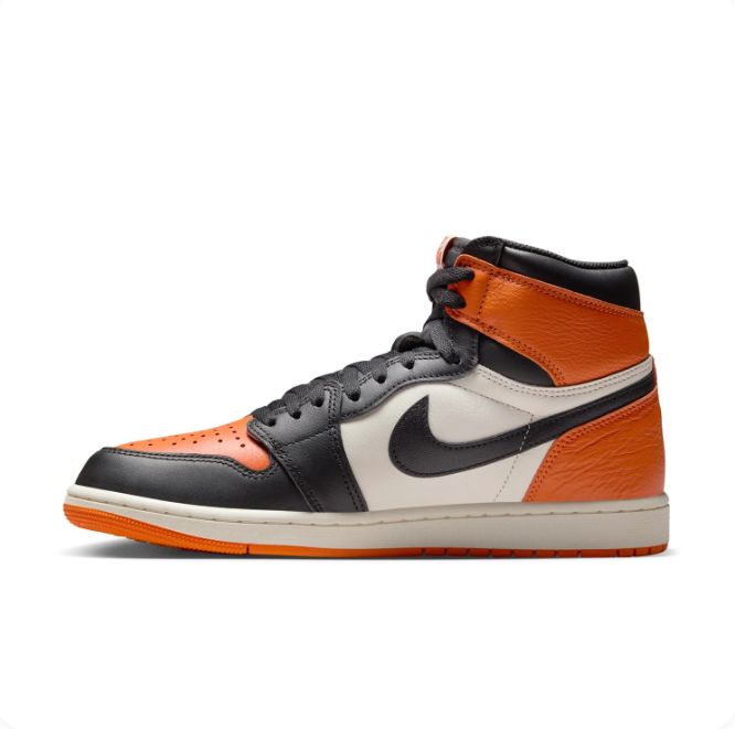 Air Jordan Orange, Black & Cream High-Top Sneakers