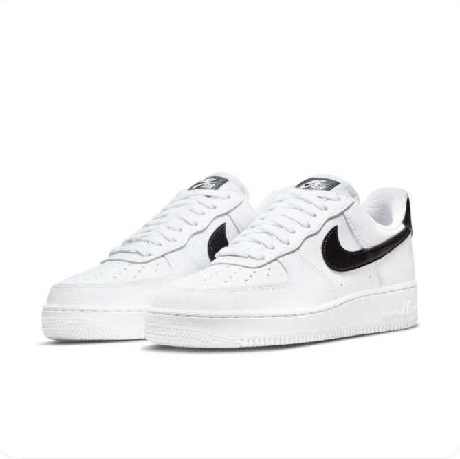 Nike Air Force 1 White & Black Low-Top Sneakers
