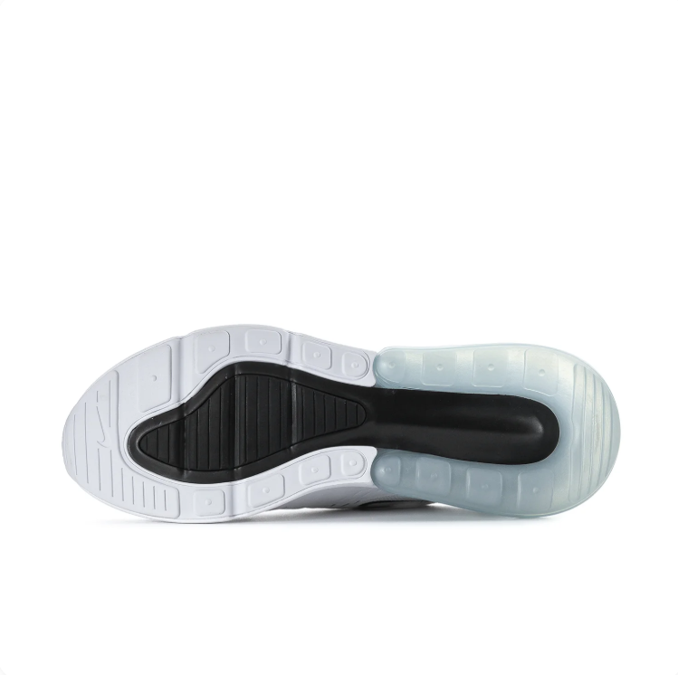 Nike Air Max 270 White & Black Sneakers with Icy Blue Heel