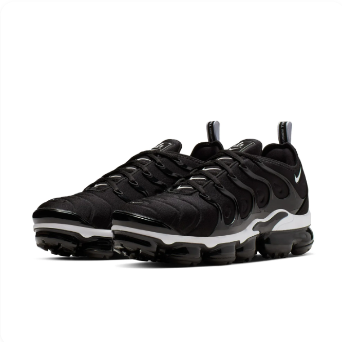 Nike Black & White Low-Top Sneakers with Segmented Air Sole