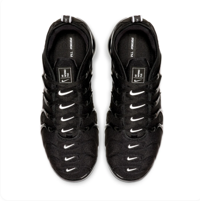 Nike Black & White Low-Top Sneakers with Segmented Air Sole