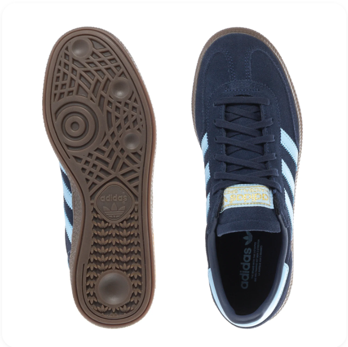 adidas Handball Spezial Navy & Light Blue Gum-Sole Sneakers