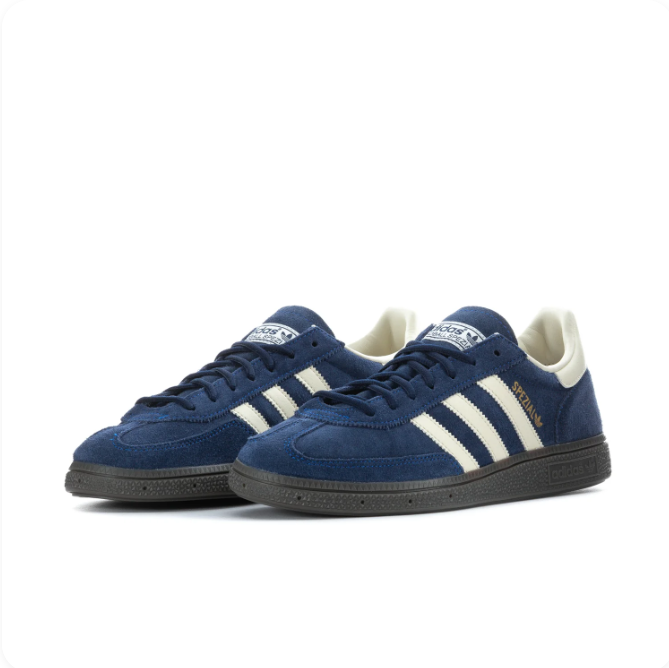 adidas Handball Spezial Navy & Cream Low-Top Sneakers