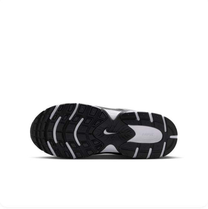 Nike Metallic Silver & Black Low-Top Sneakers with White Sculpted Sole