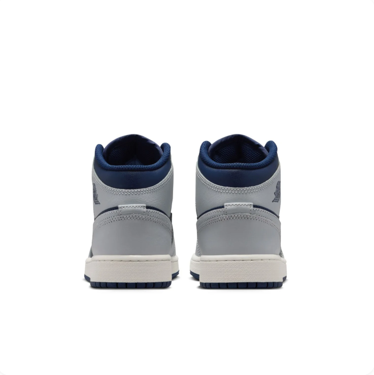 Air Jordan Light Grey & Navy High-Top Sneakers