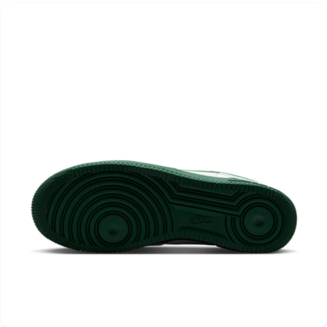 Nike Air Force 1 White & Dark Green Low-Top Sneakers