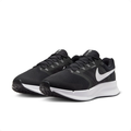 Nike Black & White Low-Top Sneakers with Mesh-Pattern Upper