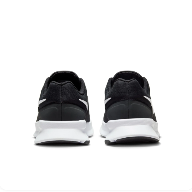 Nike Black & White Low-Top Sneakers with Mesh-Pattern Upper